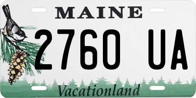 ME license plate 2760UA