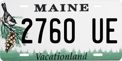 ME license plate 2760UE