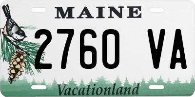 ME license plate 2760VA
