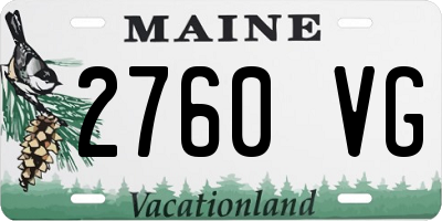 ME license plate 2760VG