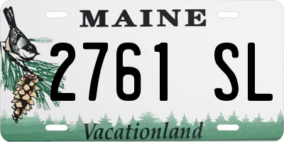ME license plate 2761SL