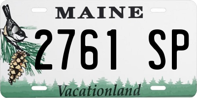ME license plate 2761SP