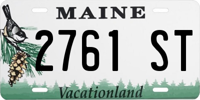 ME license plate 2761ST