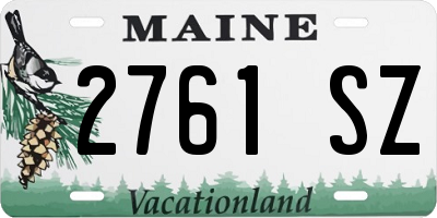 ME license plate 2761SZ