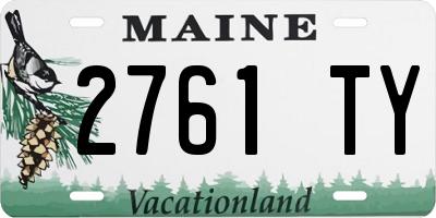 ME license plate 2761TY