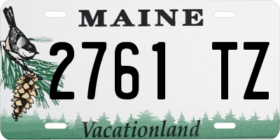 ME license plate 2761TZ