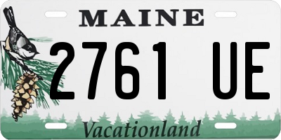 ME license plate 2761UE