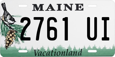 ME license plate 2761UI