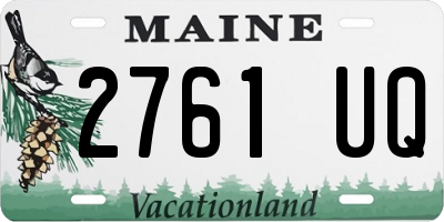 ME license plate 2761UQ