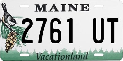 ME license plate 2761UT