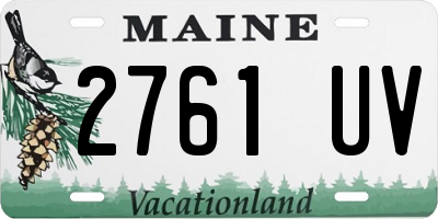 ME license plate 2761UV