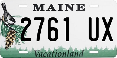 ME license plate 2761UX