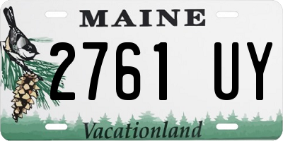 ME license plate 2761UY