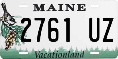 ME license plate 2761UZ