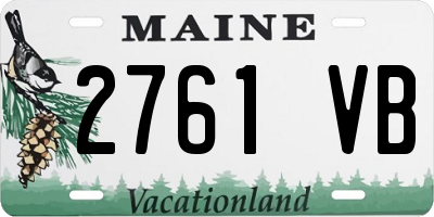 ME license plate 2761VB