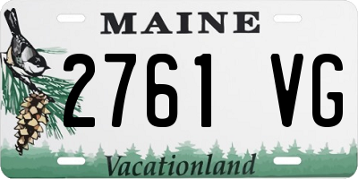 ME license plate 2761VG