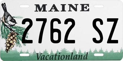 ME license plate 2762SZ