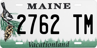 ME license plate 2762TM