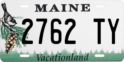 ME license plate 2762TY