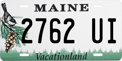 ME license plate 2762UI