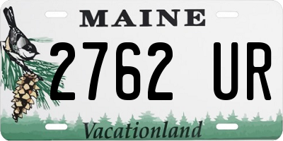 ME license plate 2762UR