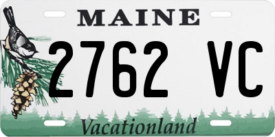 ME license plate 2762VC