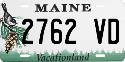 ME license plate 2762VD
