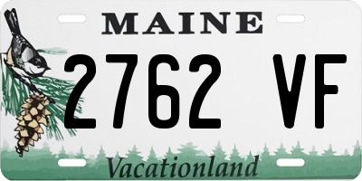 ME license plate 2762VF