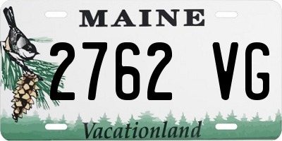 ME license plate 2762VG