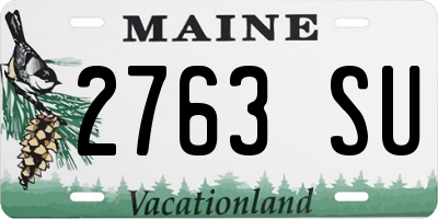 ME license plate 2763SU
