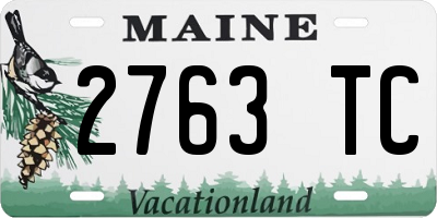 ME license plate 2763TC