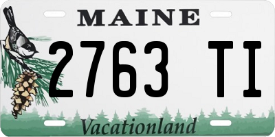 ME license plate 2763TI