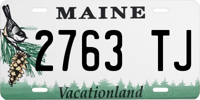 ME license plate 2763TJ