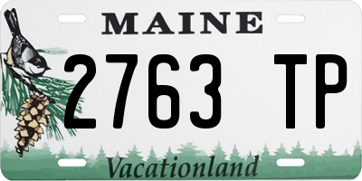 ME license plate 2763TP