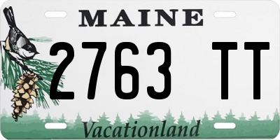 ME license plate 2763TT