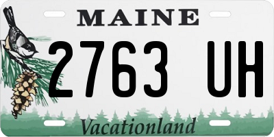 ME license plate 2763UH