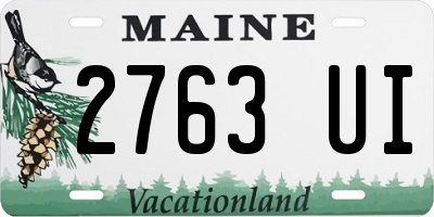 ME license plate 2763UI
