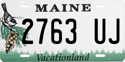 ME license plate 2763UJ