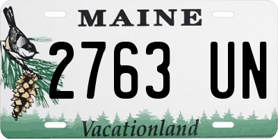 ME license plate 2763UN