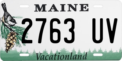 ME license plate 2763UV