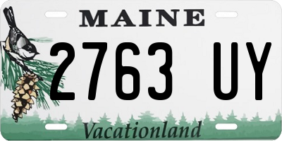 ME license plate 2763UY