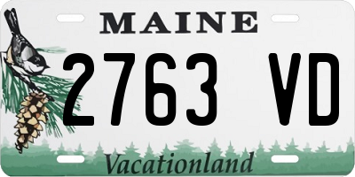 ME license plate 2763VD