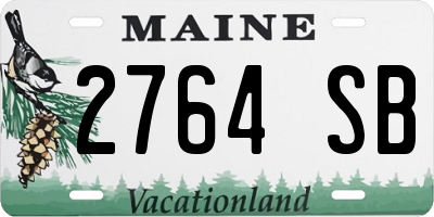 ME license plate 2764SB