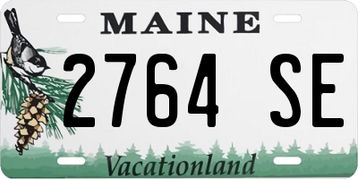 ME license plate 2764SE