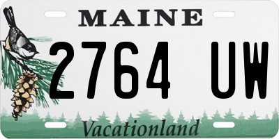 ME license plate 2764UW