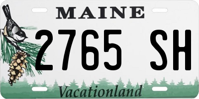 ME license plate 2765SH