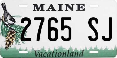 ME license plate 2765SJ