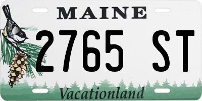 ME license plate 2765ST