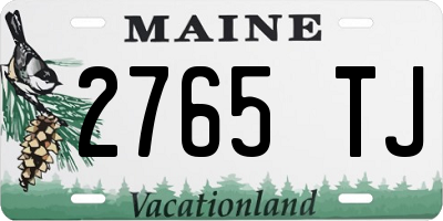 ME license plate 2765TJ