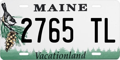 ME license plate 2765TL